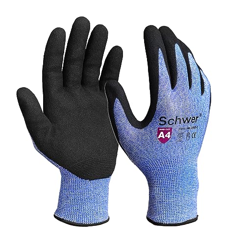 Schwer AIR-SKIN Cut Resistant Gloves AR3900 with Extreme Lightweight & Thin, Level 5 Wire Metal Gloves for Refined Work, Touch-screen, Fiberglass-free, 3D-Comfort Fit, Breathable, 1 Pair, M