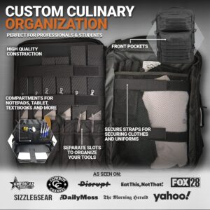 Chef Sac Tactical Backpack with 10-Pack Knife Guards Included