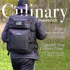 Chef Sac Tactical Backpack with 2-Pack Knife Guards (8.5") Included