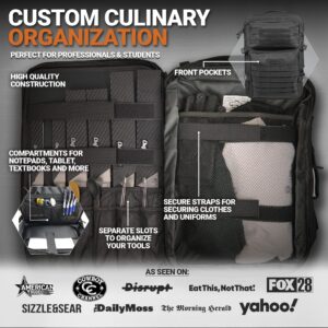 Chef Sac Tactical Backpack with 2-Pack Knife Guards (8.5") Included