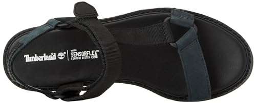 Timberland Women's Bailey Park Webbing-Strap Sandal, Black Nubuck, 8