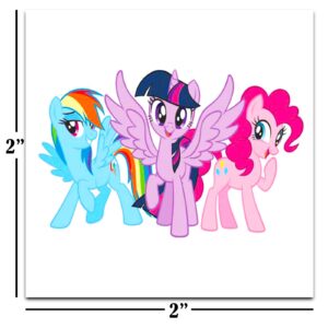 My Little Pony Tattoos Party Favors Bundle ~ 70+ Perforated Individual 2" x 2" My Little Pony Temporary Tattoos for Kids Boys Girls (MLP Party Supplies MADE IN USA)
