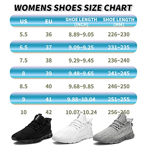 GDEKLO White Tennis Shoes Women Gym Running Casual Walking Workout Athletic Sport Slip on Shoe Lightweight Mesh Fashion Sneakers Size 8.5