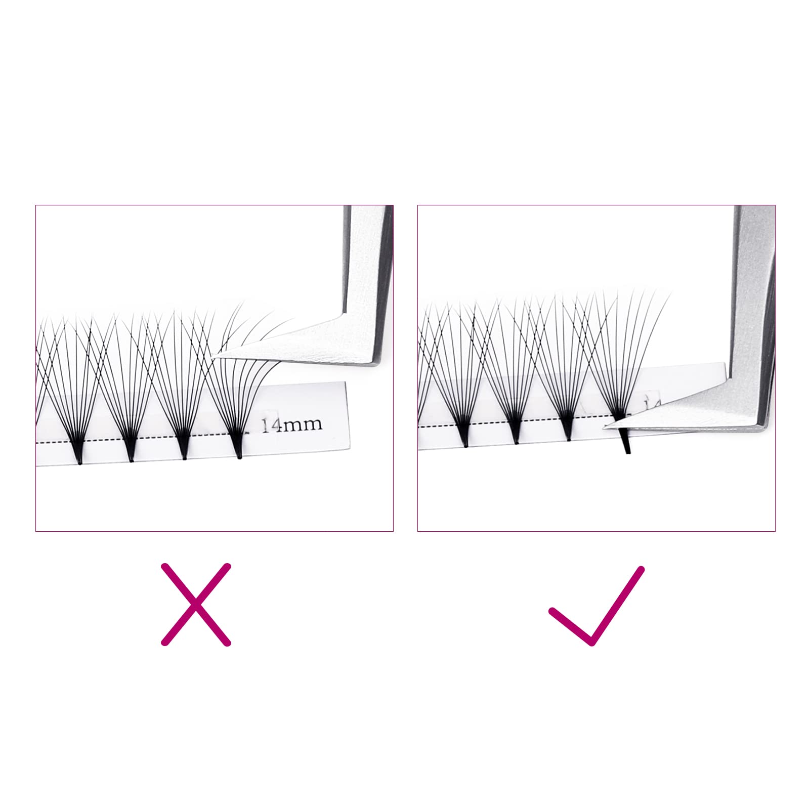 Premade Fans Eyelash Extensions 10D Lash Extensions Premade Fans 0.05 0.07 Thickness Pre Fanned Volume Lash Extensions C D Curl by FADLASH (10D-0.07-D, Mix 8-14mm)