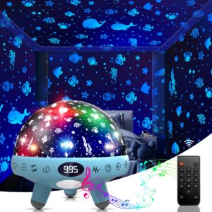 night lights for kids room with sound machine.kids white noise machine with 29 soothing sounds for baby sleeping baby night light ocean projector.for bedroom decoration