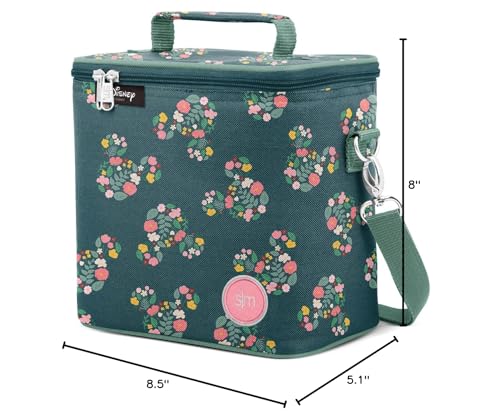 Simple Modern Disney Lunch Box for Women & Men | Large Reusable Insulated Lunch Cooler Bag | Spacious for Adult, Work Travel and School | Blakely Collection | 4 Liter | Mickey Mouse Floral on Riptide