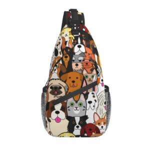 bcqjnb dog puppy sling backpack crossbody shoulder bag travel hiking daypack gifts