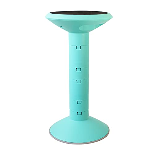 Storex Active Tilt Stool – Ergonomic Seating for Flexible Office Space and Standing Desks, Adjustable 12-24 Inch Height, Teal (00325A01C)