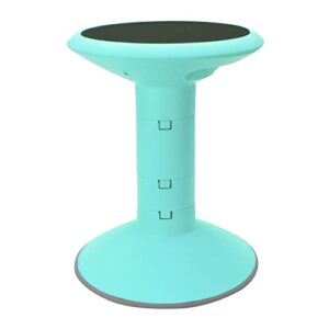 Storex Active Tilt Stool – Ergonomic Seating for Flexible Office Space and Standing Desks, Adjustable 12-24 Inch Height, Teal (00325A01C)