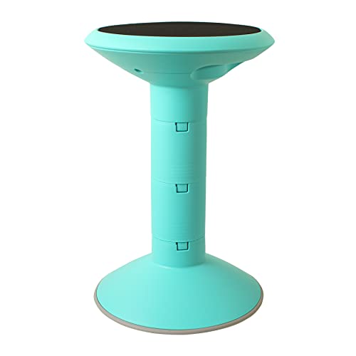 Storex Active Tilt Stool – Ergonomic Seating for Flexible Office Space and Standing Desks, Adjustable 12-24 Inch Height, Teal (00325A01C)