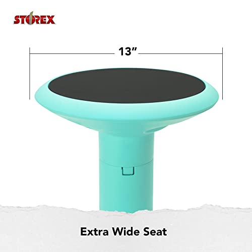 Storex Active Tilt Stool – Ergonomic Seating for Flexible Office Space and Standing Desks, Adjustable 12-24 Inch Height, Teal (00325A01C)