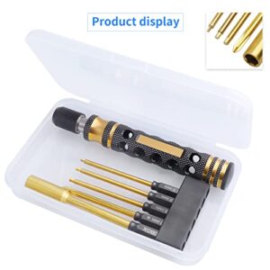 CrazyHobby Titanium Hexagon Screwdriver Allen Wrench Hex Nut Driver Phillips Bit RC Tool Kit for Multi-Axis FPV Racing Drone RC Quadcopter Car Modeling Robot