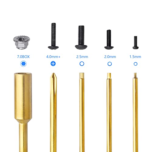 CrazyHobby Titanium Hexagon Screwdriver Allen Wrench Hex Nut Driver Phillips Bit RC Tool Kit for Multi-Axis FPV Racing Drone RC Quadcopter Car Modeling Robot