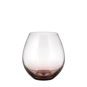 nutrichefkitchen 4 sets of crystal stemless ultra clear, elegant wine glasses, hand blown, one size