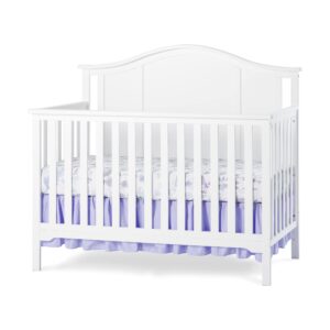 Child Craft Cottage Arch Top Crib and Dresser Nursery Set, 3-Piece, Includes 4-in-1 Convertible Crib, 3 Drawer Dresser, and Changing Table Topper, Grows with Your Baby (Matte White)