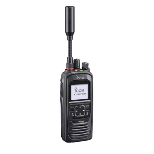 ICOM IC-SAT100 Icom & Iridium Satellite Push-to-Talk PTT Transceiver Two-Way Radio - Global Use