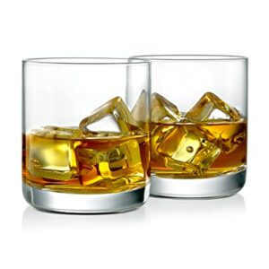 nutrichef 10oz stemless whisky cups - set of 2 ultra thin elegant whisky cups crystal glass drinkware, lead-free, hand blown seamless bowl, dishwasher safe