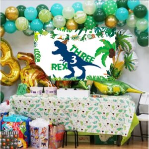 Dinosaur 3rd Birthday Decorations Three inspired Rex Birthday Party Decorations Three dino rex Birthday Backdrop Boy Dinosaur Birthday Party Supplies 3 Year Old Boy three dino rex birthday decorations