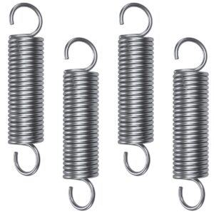 oiiki 4pcs 3-7/8" overall length recliner springs with hook, recliner tension springs, replacement recliner sofa chair mechanism tension spring, long neck hook style (outer dia 3/4)