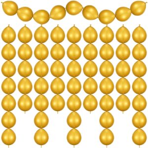 80 pieces needle tail balloons latex link balloons linking needle tail balloons for birthday party wedding anniversary graduation arch party decorations (gold,10 inches)