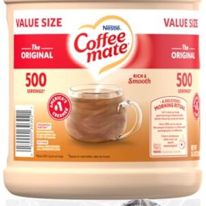 Coffee mate Original Powder Creamer, 35.3 oz Canister with By The Cup Stainless Steel Measuring Spoons