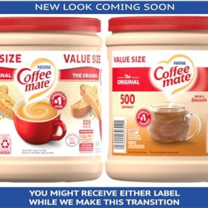 Coffee mate Original Powder Creamer, 35.3 oz Canister with By The Cup Stainless Steel Measuring Spoons