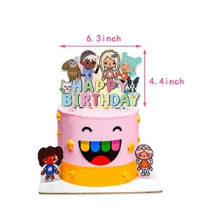 Toca Party Decorations Boca Life Birthday Party Supplies Includes CupCake Toppers, Cake Toppers,Banner Garland, Balloons, Party Favor Pack For Kids