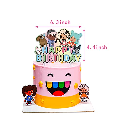 Toca Party Decorations Boca Life Birthday Party Supplies Includes CupCake Toppers, Cake Toppers,Banner Garland, Balloons, Party Favor Pack For Kids