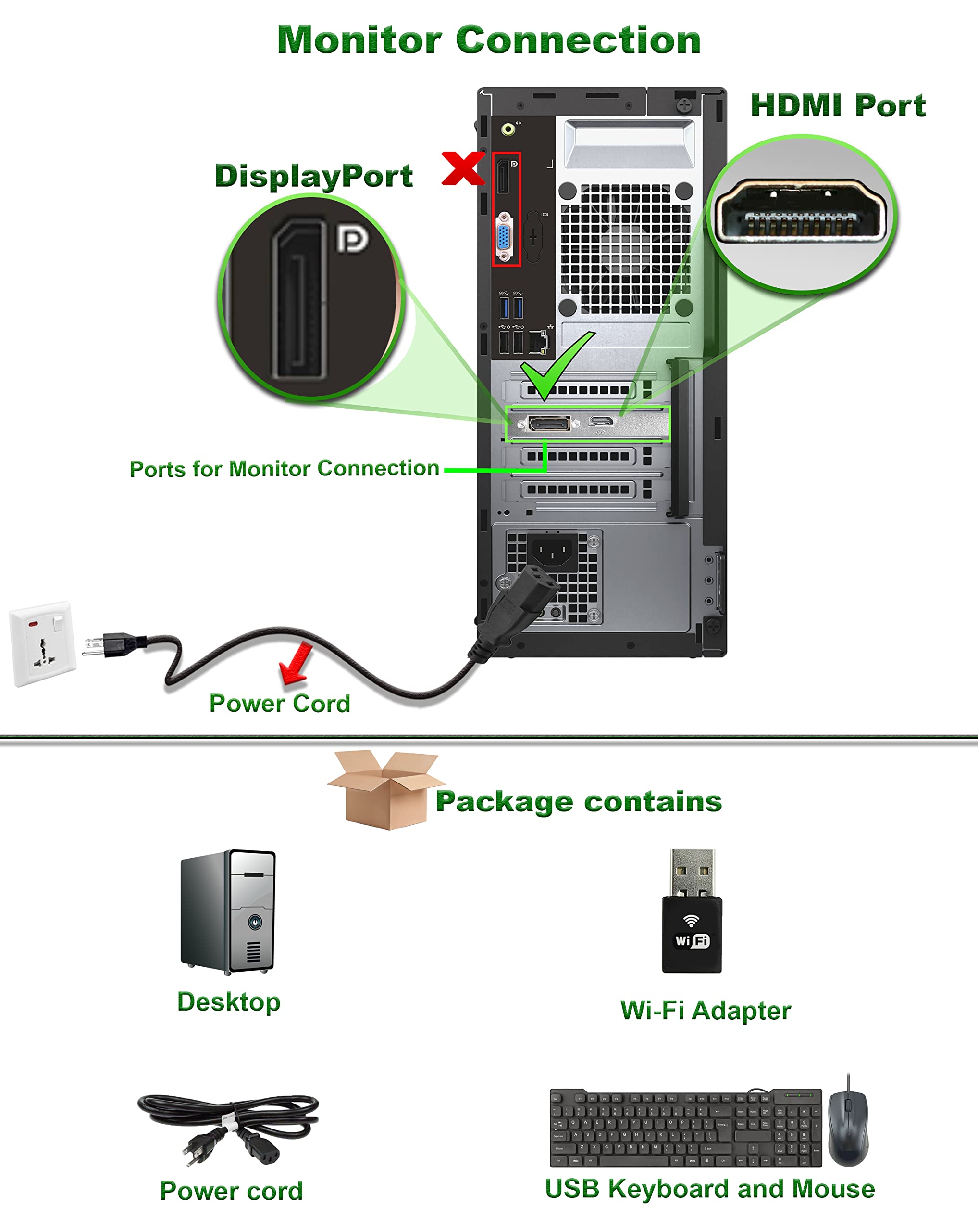 HP Tower Computer Gaming PC [ Intel Core i7 Processor, 16GB Ram, 128GB SSD, 2TB Hard Drive, HDMI, Wireless WiFi] AMD Radeon RX 550 4GB, Windows 10 (Renewed)