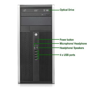 HP Tower Computer Gaming PC [ Intel Core i7 Processor, 16GB Ram, 128GB SSD, 2TB Hard Drive, HDMI, Wireless WiFi] AMD Radeon RX 550 4GB, Windows 10 (Renewed)