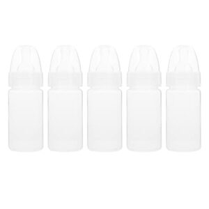 exceart 5pcs newborn disposable milk bottles clear scale milk powder bottles babies milk bottles (white)