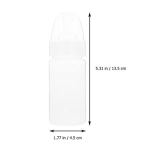 EXCEART 5Pcs Newborn Disposable Milk Bottles Clear Scale Milk Powder Bottles Babies Milk Bottles (White)