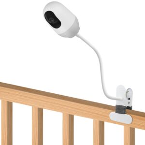 baby monitor mount compatible with nooie baby monitor,nooie pet camera indoor baby monitor camera 15.7 inches flexible long gooseneck arm, baby monitors holder for crib baby camera stand without tools