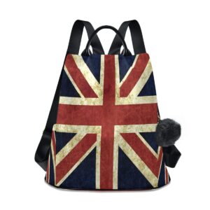 alaza british flag retro women backpack anti theft back pack shoulder fashion bag purse