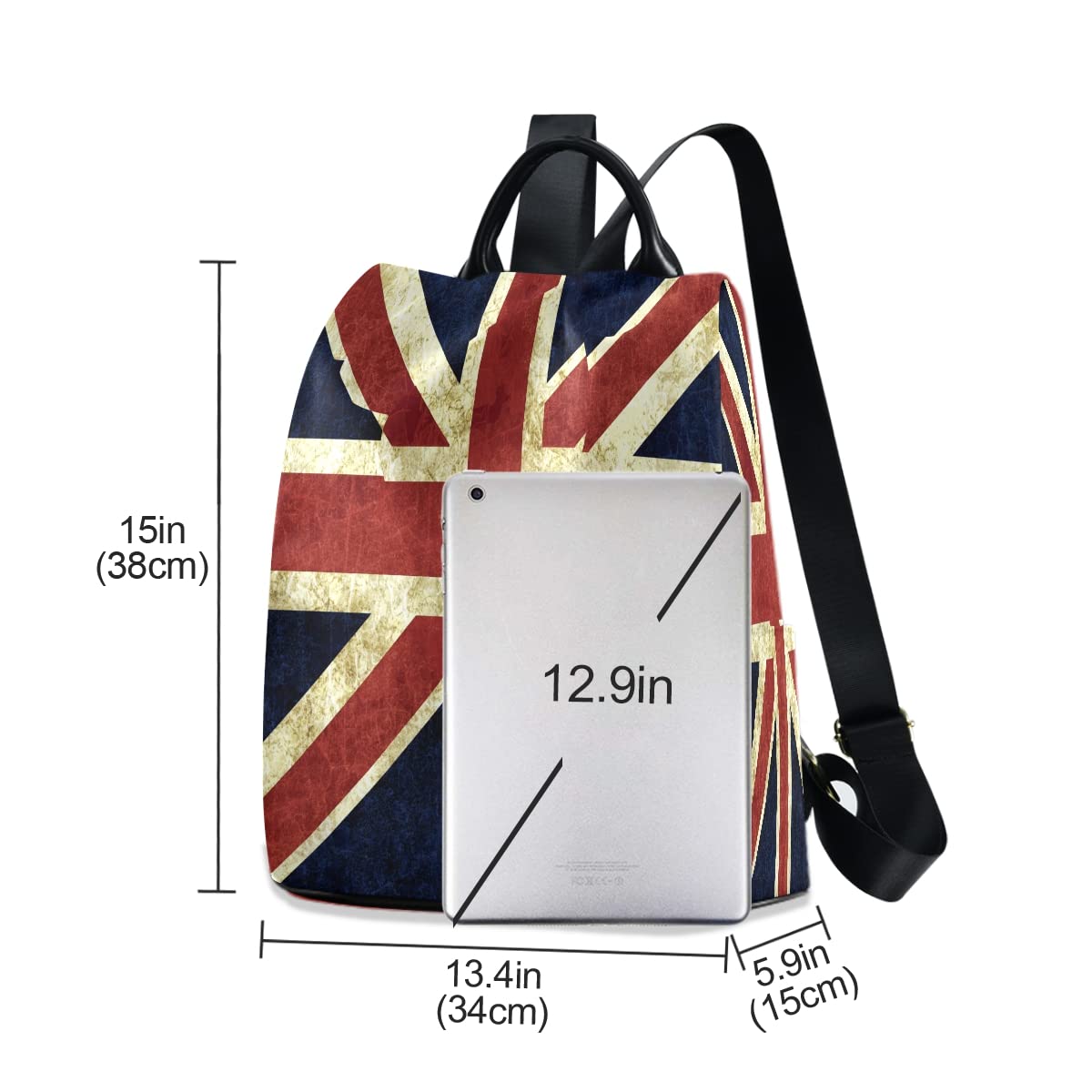 ALAZA British Flag Retro Women Backpack Anti Theft Back Pack Shoulder Fashion Bag Purse