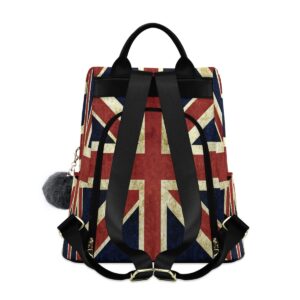 ALAZA British Flag Retro Women Backpack Anti Theft Back Pack Shoulder Fashion Bag Purse