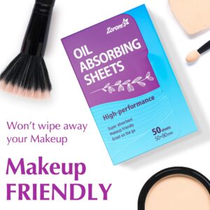 Premium Oil Absorbing Sheets for Face - 3 pack (150 sheets) - Makeup Friendly Oil Blotting Sheets for Face - Blotting Papers for Face with Oily Skin