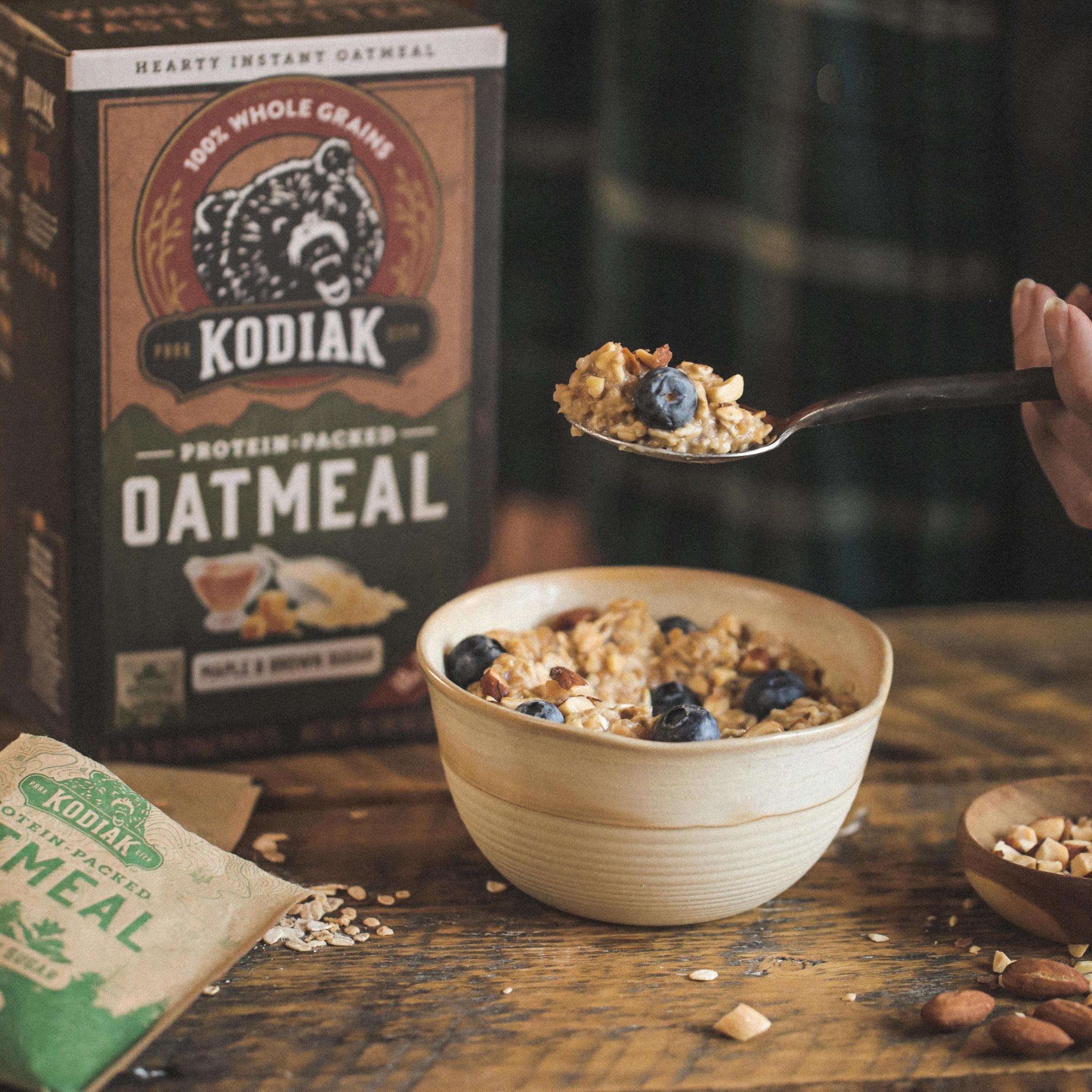 Kodiak Cakes Instant Oatmeal Packets - High Protein - 100% Whole Grains Breakfast Food - Maple & Brown Sugar, Cinnamon, & Chocolate Chip (24 Packets)