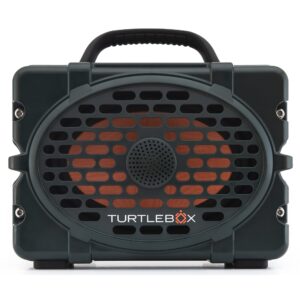 turtlebox gen 2: loud! outdoor portable bluetooth 5.0 speaker | rugged, ip67, waterproof, impact resistant & dustproof (rich, full sound, plays to 120db, pair 2x for true l-r stereo), green