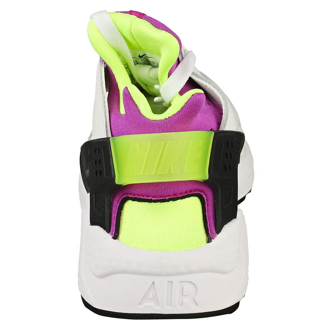 Nike womens Air Huarache Utility, White/Neon Yellow/Magenta, 8