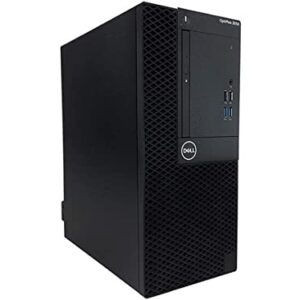 Dell 3050-Tower Optiplex 3050 Tower Desktop PC, Intel Core i7-7700, 16GB RAM, 500GB NVMe SSD, DVD, Win10Pro (Renewed) Black