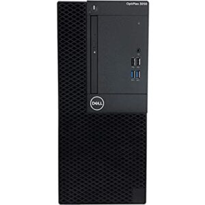 Dell 3050-Tower Optiplex 3050 Tower Desktop PC, Intel Core i7-7700, 16GB RAM, 500GB NVMe SSD, DVD, Win10Pro (Renewed) Black