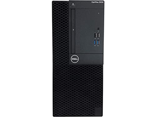 Dell 3050-Tower Optiplex 3050 Tower Desktop PC, Intel Core i7-7700, 16GB RAM, 500GB NVMe SSD, DVD, Win10Pro (Renewed) Black