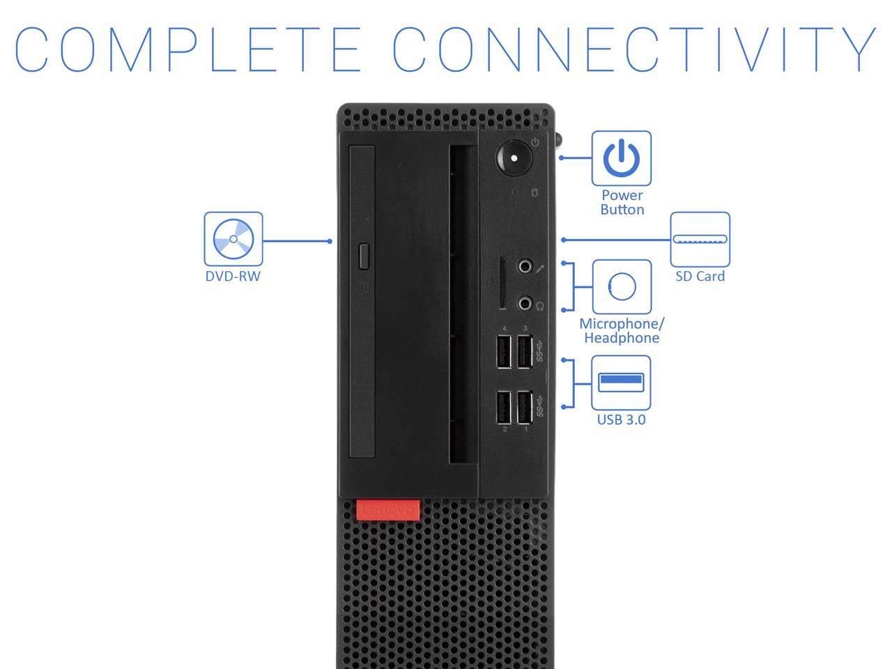 Lenovo ThinkCentre M910s SFF Desktop Computer PC, Intel i5-6500 up to 3.6GHz,32GB DDR4 RAM,New 512GB NVMe M.2 SSD,Build in WiFi BT,DVD-RW,Wireless Keyboard & Mouse,Windows 10 Pro(Renewed)