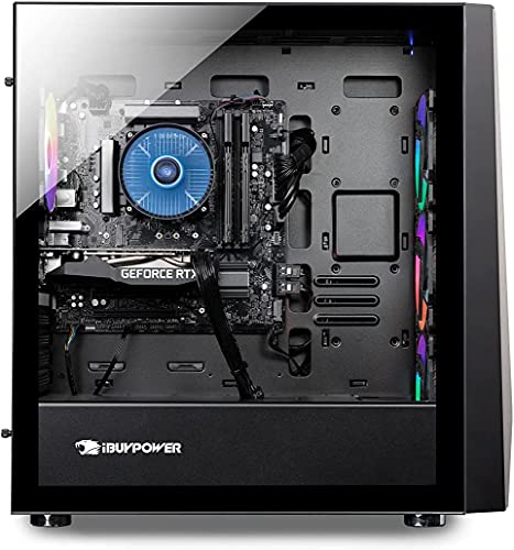 iBUYPOWER Pro Gaming PC Computer Desktop TraceMR 245i (Intel i7 11700F 2.5 GHz, NVIDIA GeForce RTX 2060 12GB, 16GB DDR4, 480 GB SSD + 1 TB HDD, WiFi Ready, VR Ready, Windows 11 Home), Black