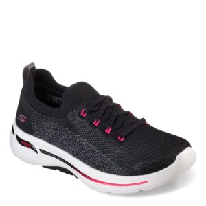 Skechers Go Walk Arch Fit - Clancy Black/Hot Pink 6.5 B (M)