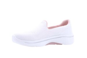 skechers go walk arch fit - imagined white/light pink 10 b (m)