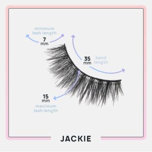 AOA Studio 3D False Eyelash 5 Pairs Natural Handmade Eyelashes Natural Volume Reusable Soft Makeup False Eyelashes 100 Percent Handmade Cruelty Free (Jackie)