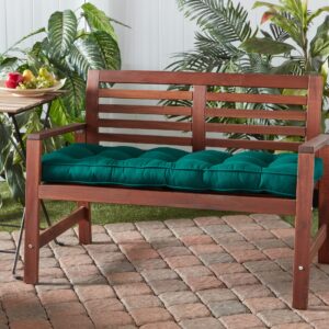 Greendale Home Fashions Outdoor 51 x 18-inch Sunbrella Fabric Bench Cushion, Forest Green