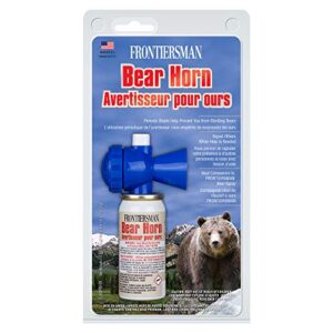 SABRE Frontiersman 9.2 fl oz. Bear Spray, Maximum Strength 2.0% Major Capsaicinoids, Powerful 35 ft. Range Bear Deterrent and Bear Horn with Locking Top